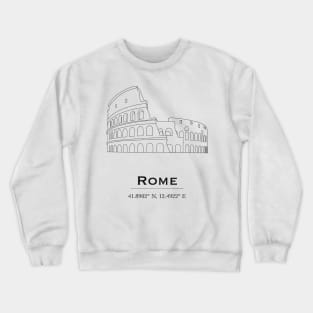 Italy Colosseum coordinates sticker Crewneck Sweatshirt